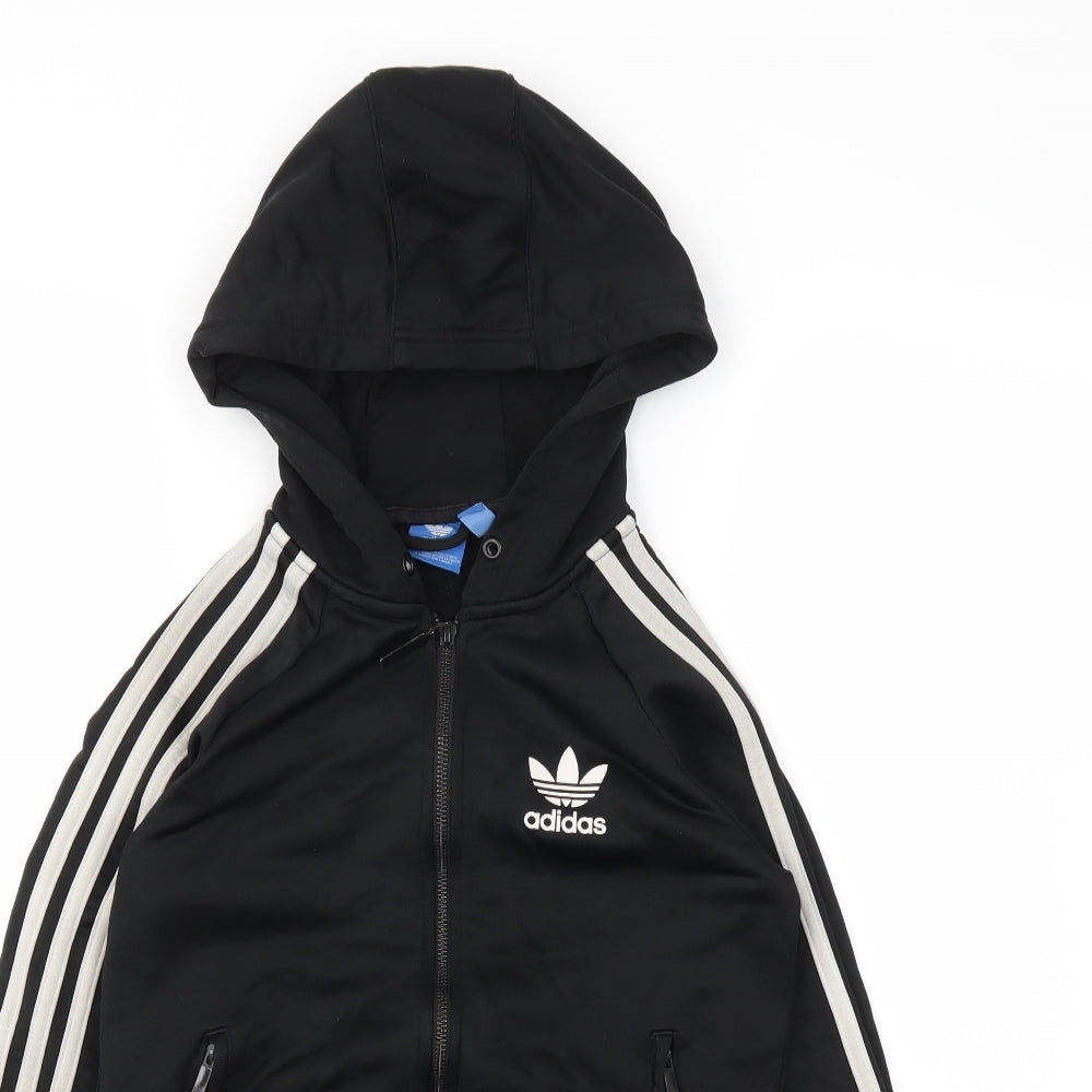 adidas Womens Black   Full Zip Jumper Size 8