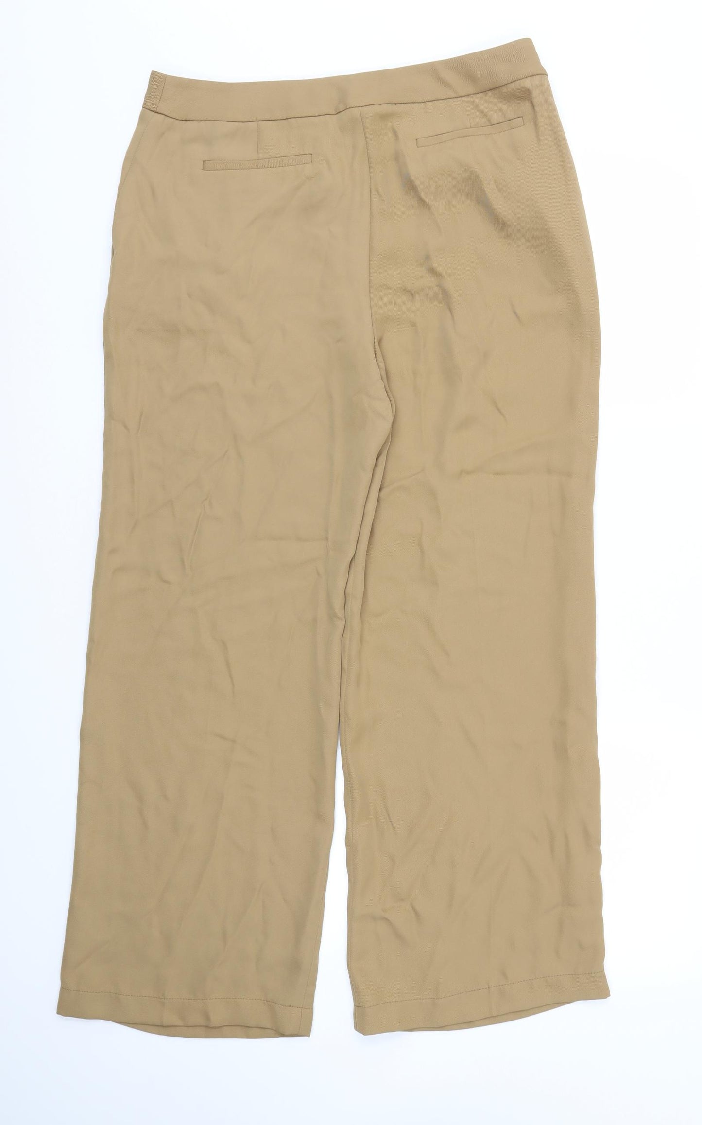 M&S Womens Brown   Trousers  Size 12 L28 in