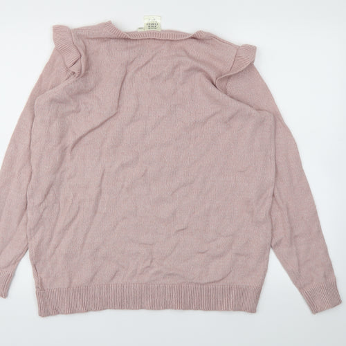 ROCK YOUR CURVES Womens Pink   Pullover Jumper Size 16