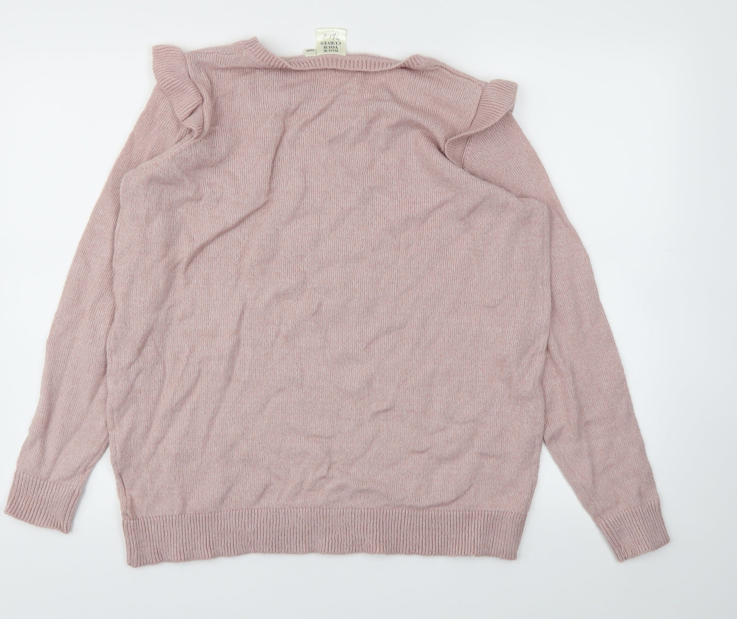 ROCK YOUR CURVES Womens Pink   Pullover Jumper Size 16
