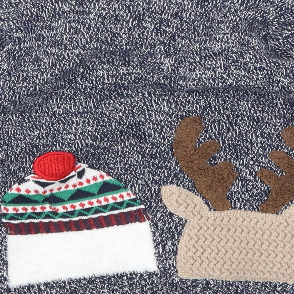 F&F  Blue Animal Print  Pullover Jumper Size 18-24 Months