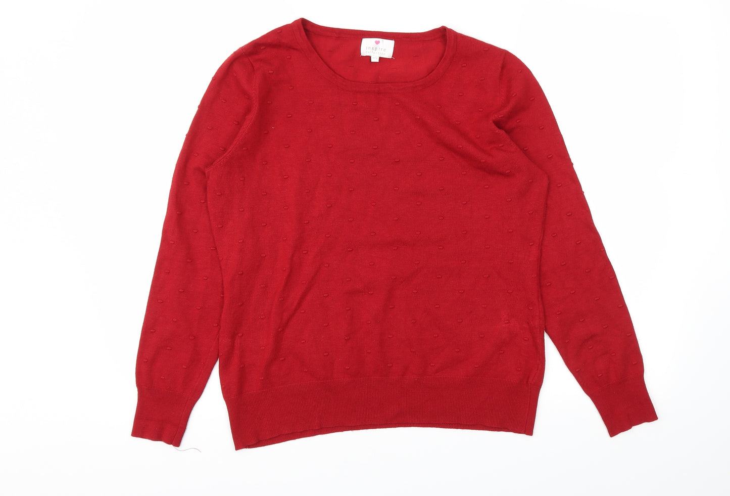 Inspire Collection Womens Red   Pullover Jumper Size M