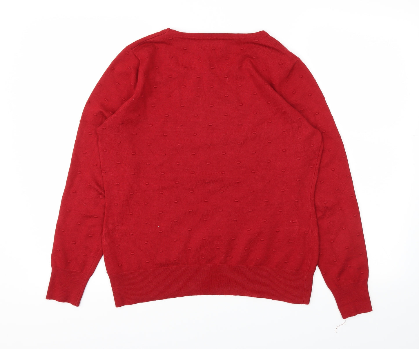 Inspire Collection Womens Red   Pullover Jumper Size M