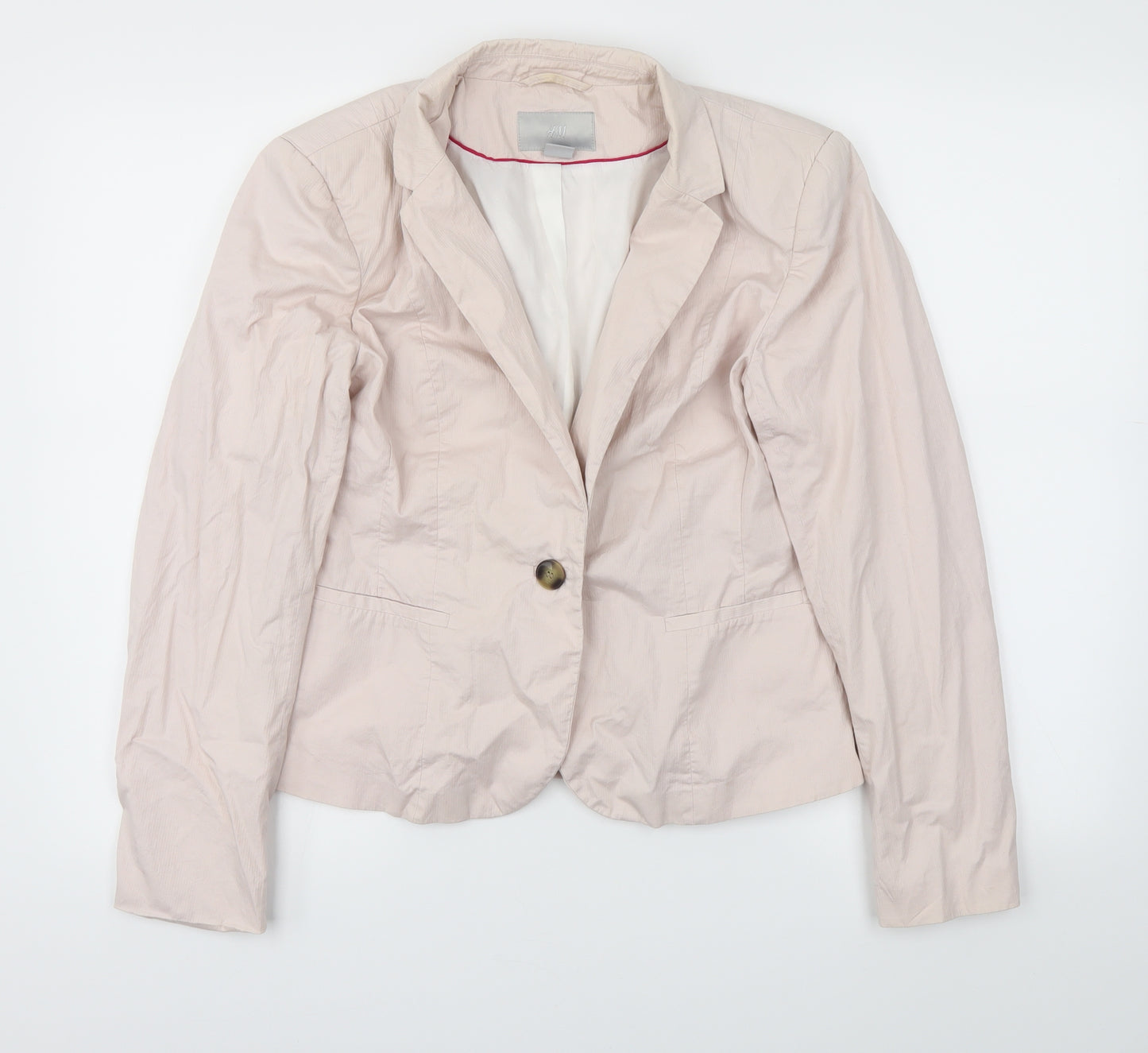 H&M Womens Pink   Jacket Blazer Size 10