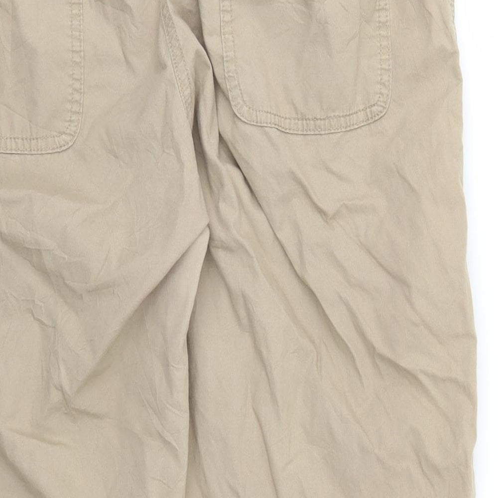 M&S Womens Beige   Capri Trousers Size 12 L20 in