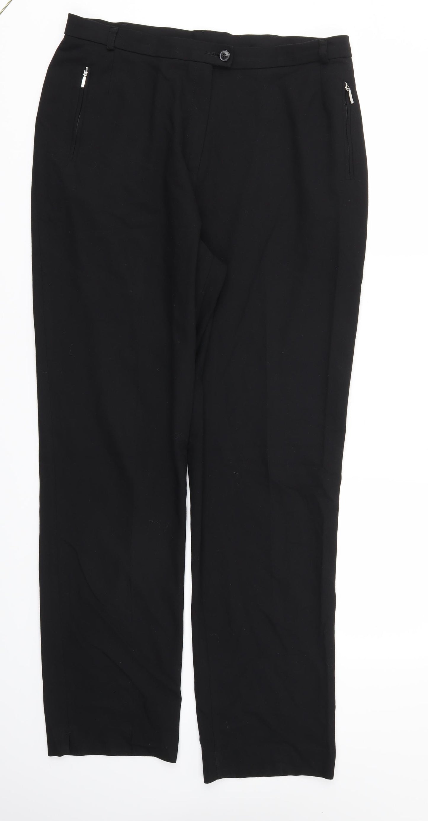 M&S Womens Black   Trousers  Size 16 L32 in