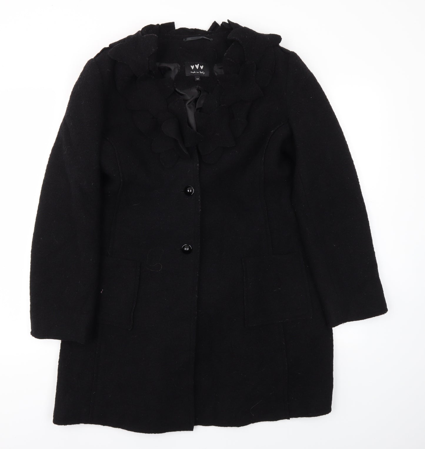Per Una Womens Black   Jacket Coat Size 14