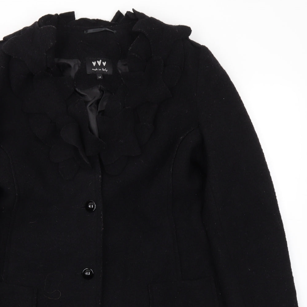 Per Una Womens Black   Jacket Coat Size 14
