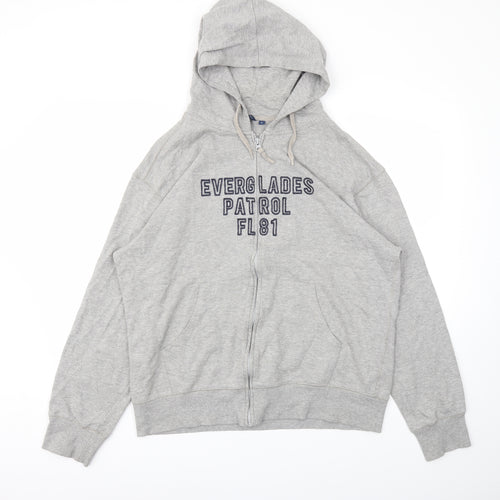 Easy Mens Grey   Full Zip Sweatshirt Size L