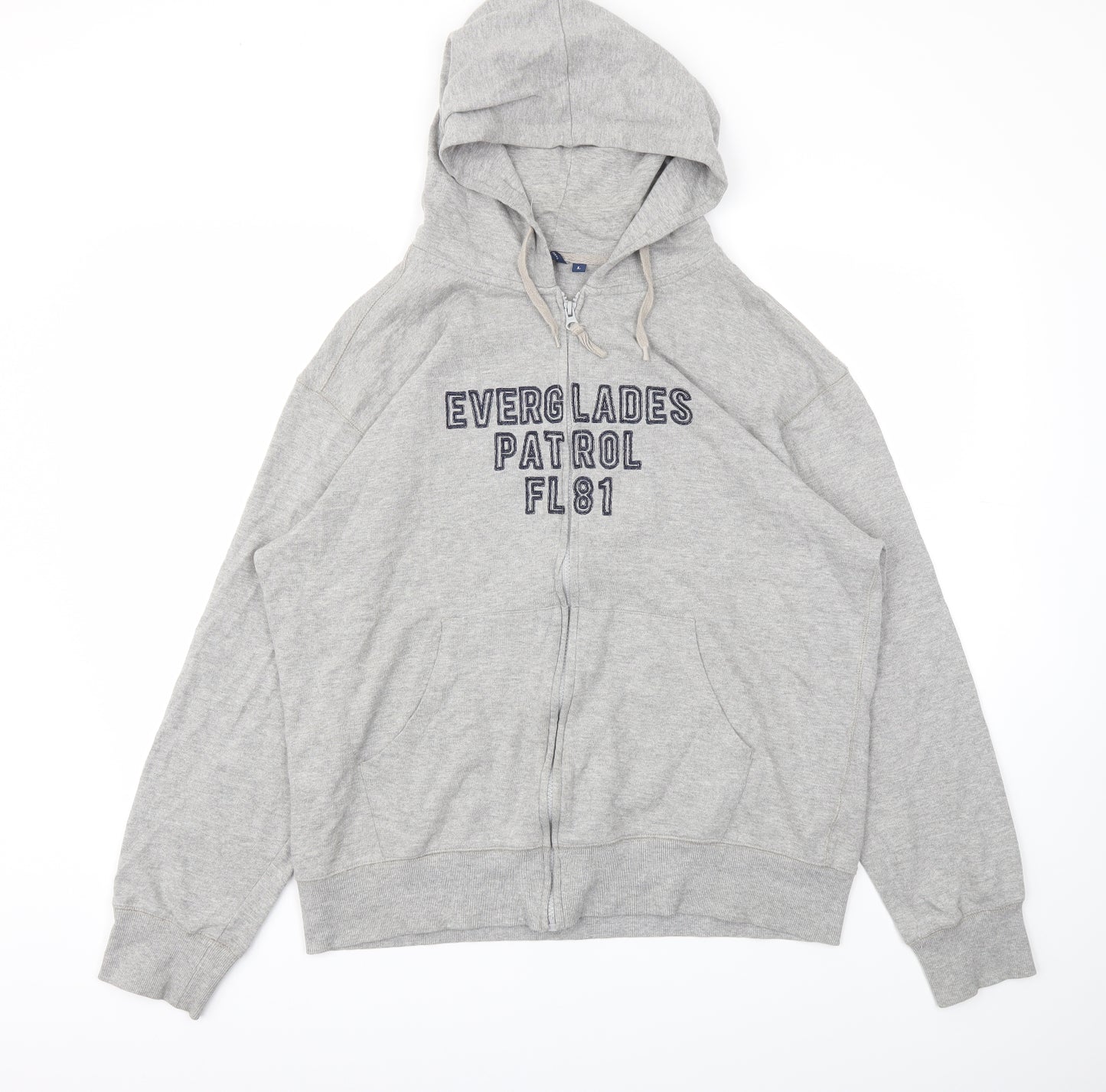Easy Mens Grey   Full Zip Sweatshirt Size L