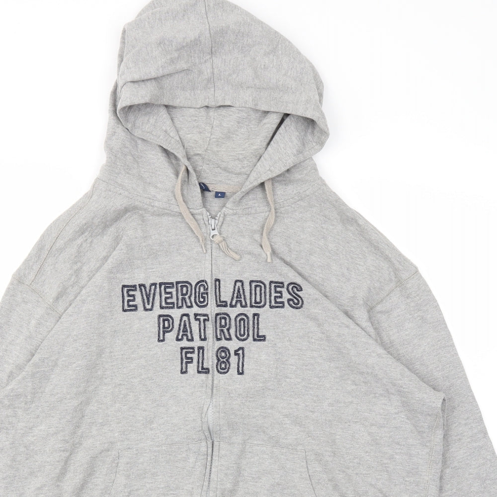 Easy Mens Grey   Full Zip Sweatshirt Size L