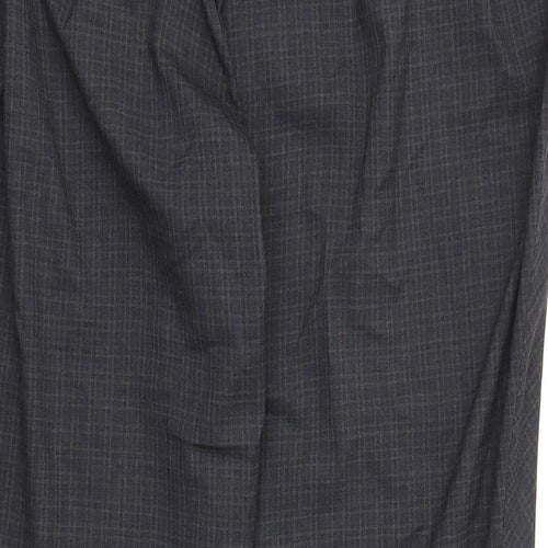 NEXT Womens Grey Check  Trousers  Size 22 L28 in - Stretch waistband