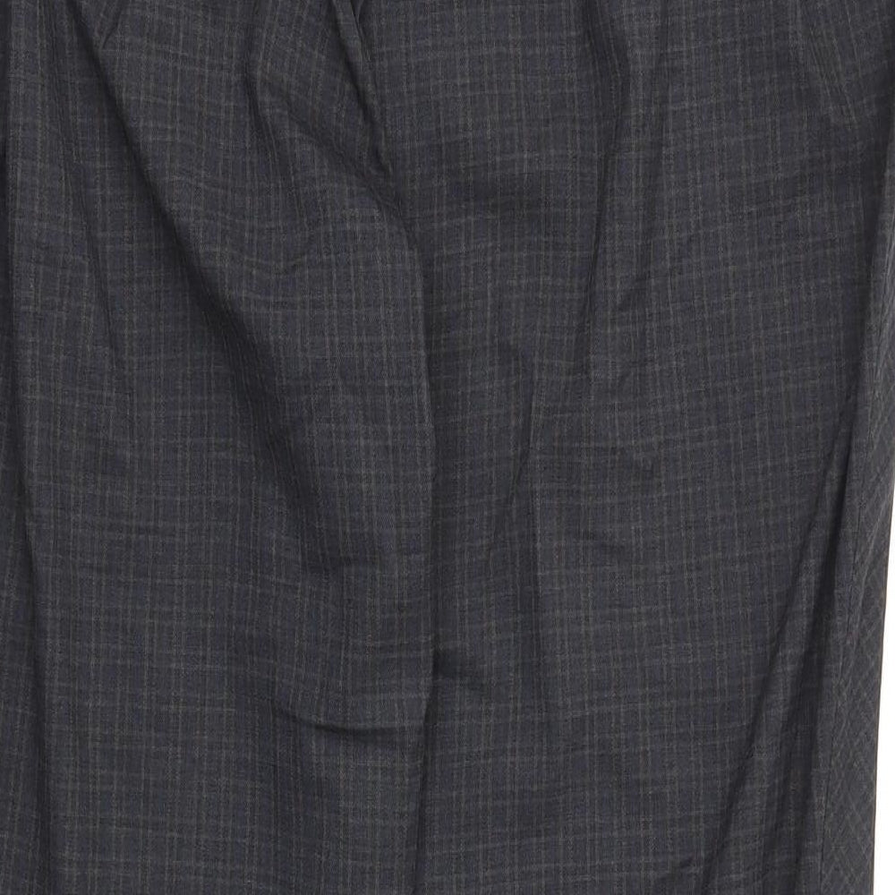 NEXT Womens Grey Check  Trousers  Size 22 L28 in - Stretch waistband
