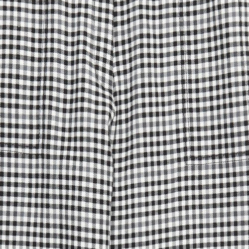 M&S Womens Black Check  Trousers  Size 14 L24 in