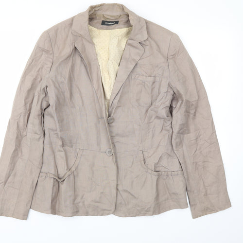 Hawkshed Womens Beige   Jacket Blazer Size 12