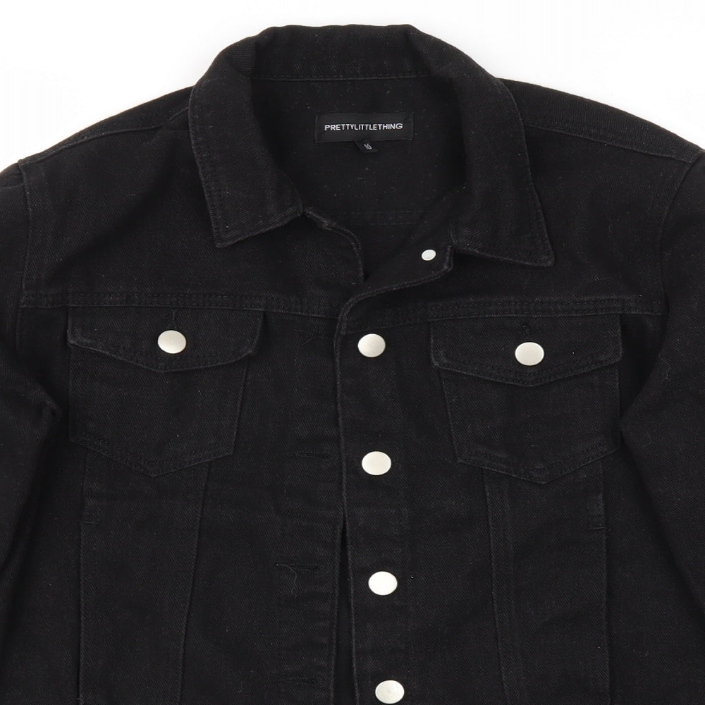 Pretty Little Thing  Womens Black   Jacket Coat Size 10