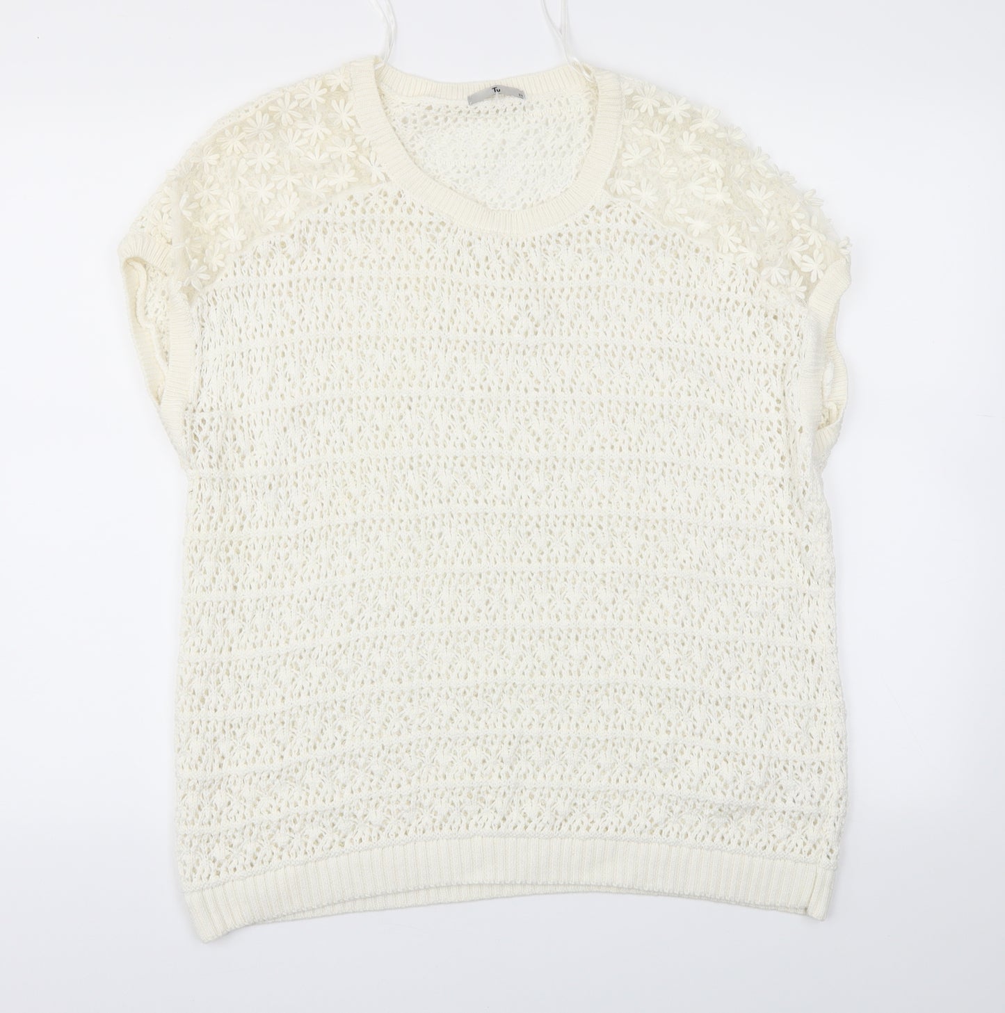 TU Womens Ivory   Basic T-Shirt Size 20