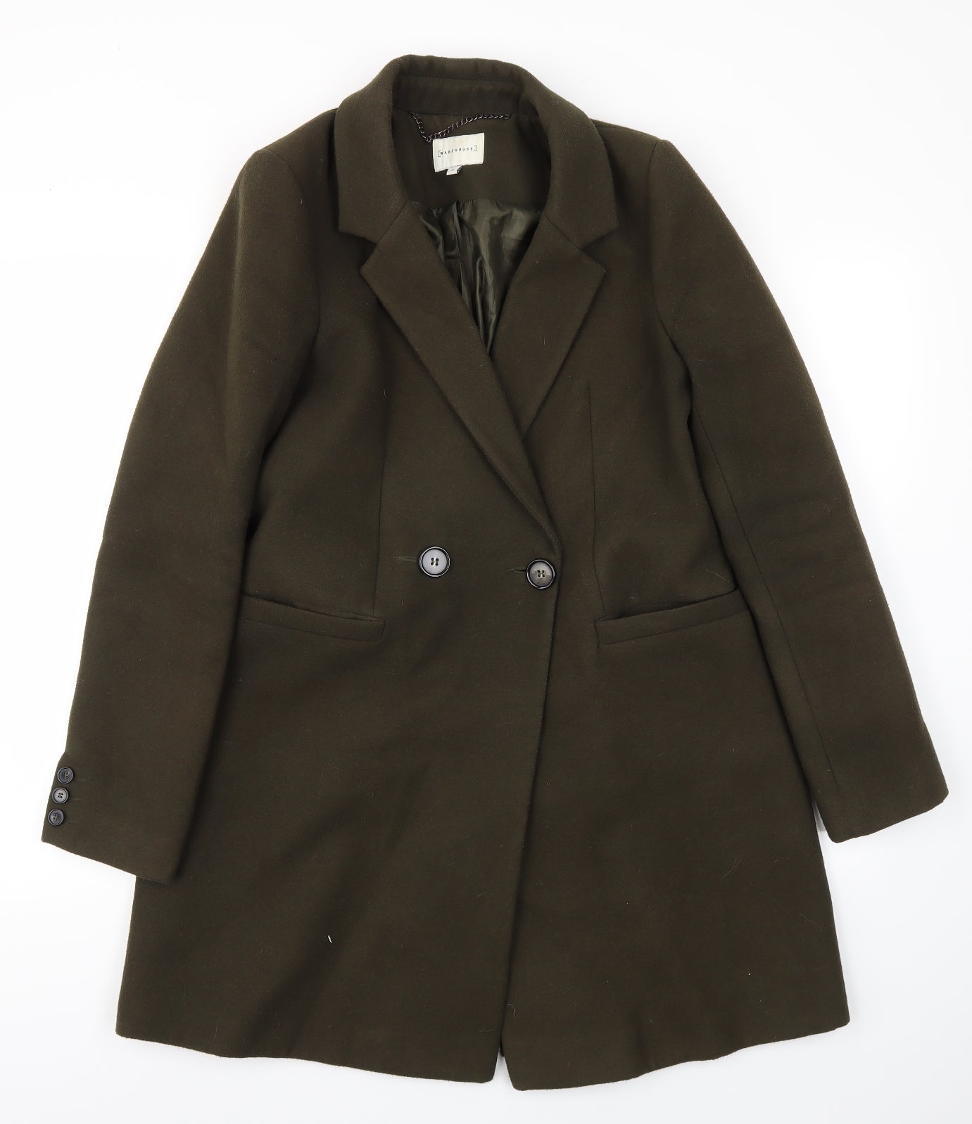 Warehouse Womens Green   Jacket Coat Size 10