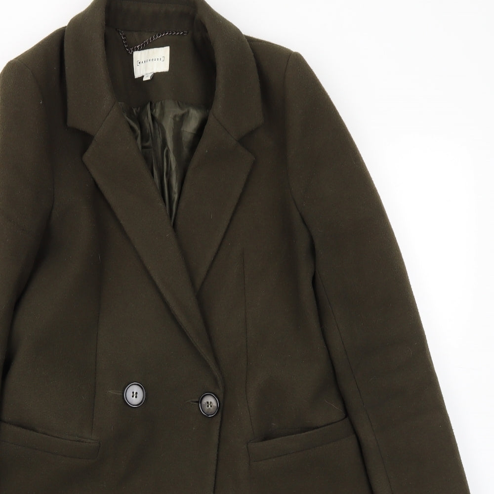 Warehouse Womens Green   Jacket Coat Size 10
