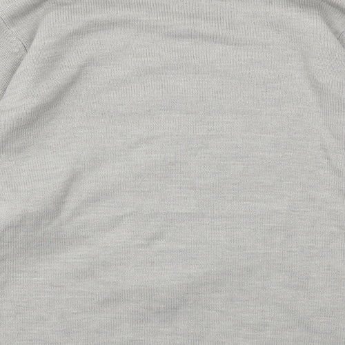 Peakocks Womens Grey Animal Print  Pullover Jumper Size L