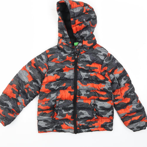 Mountain Warehouse Boys Orange Camouflage  Basic Coat Coat Size 3-4 Years
