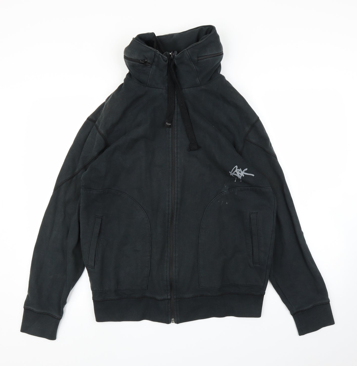 Reebok Mens Grey   Full Zip Jumper Size S  - Hidden hood