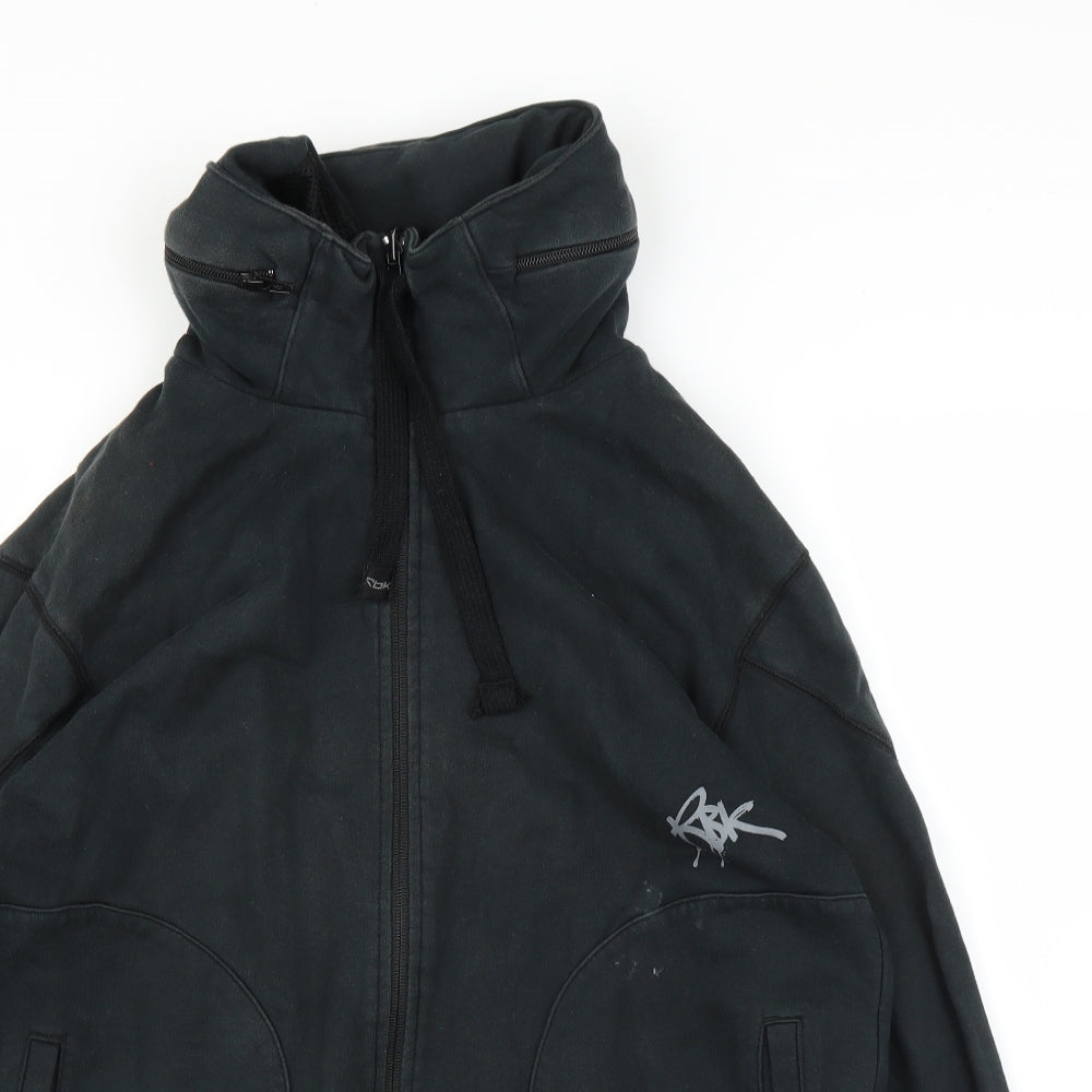 Reebok Mens Grey   Full Zip Jumper Size S  - Hidden hood