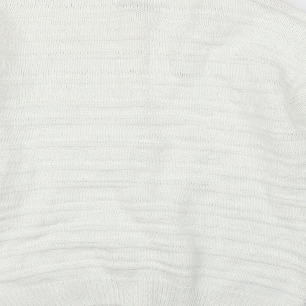 St Michael Womens White   Cardigan Jumper Size 12