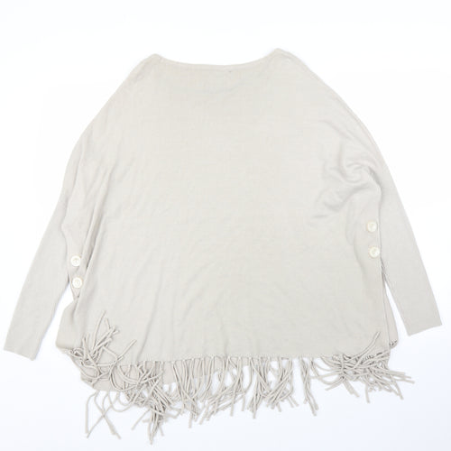 Miss Sugar Womens Beige   Basic Blouse Size L