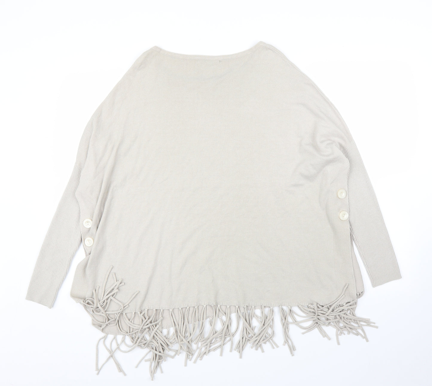 Miss Sugar Womens Beige   Basic Blouse Size L