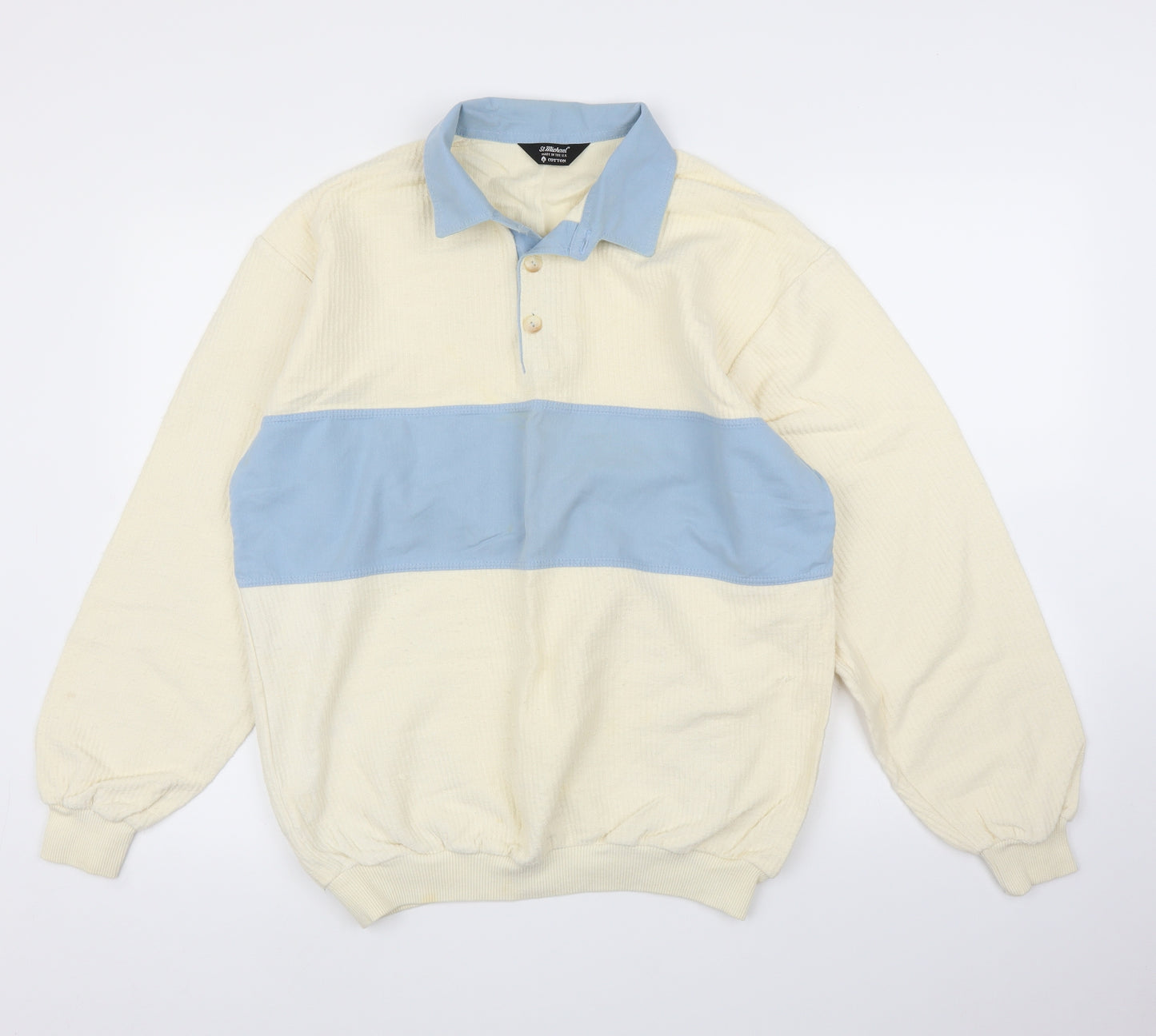 St Michael Mens White   Pullover Jumper Size M