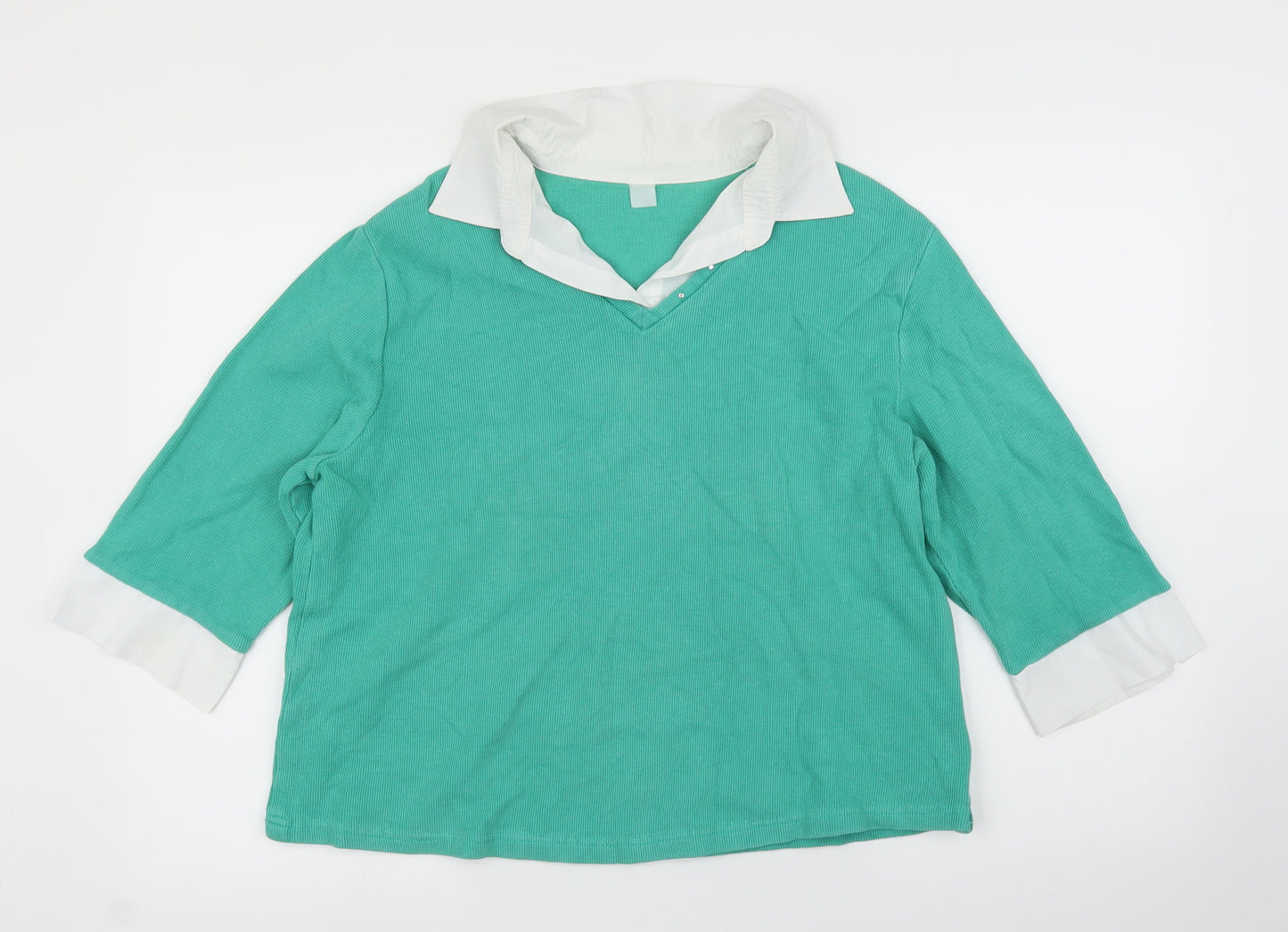 Preworn Womens Green   Basic Blouse Size L
