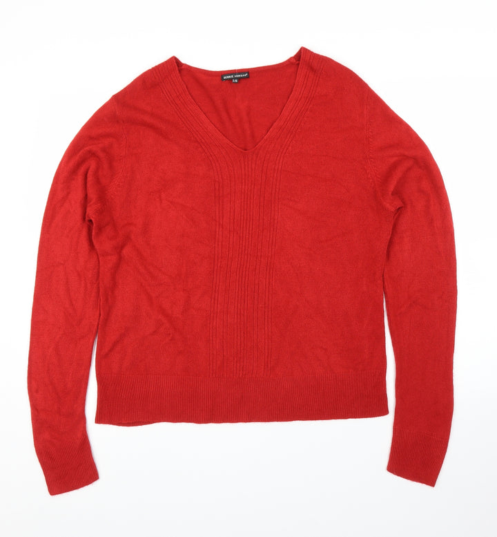 Debbie Morgan Womens Red Pullover Jumper Size L