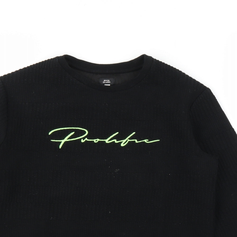 River Island Girls Black   Pullover Jumper Size 9-10 Years