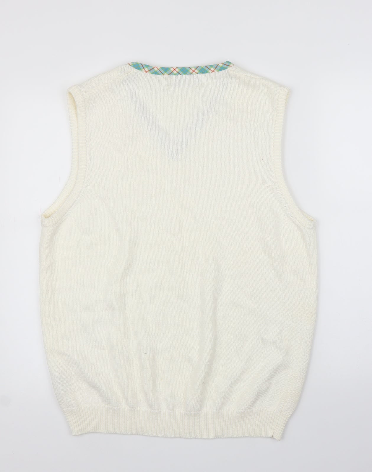 Alice Collins Mens White   Vest Jumper Size M