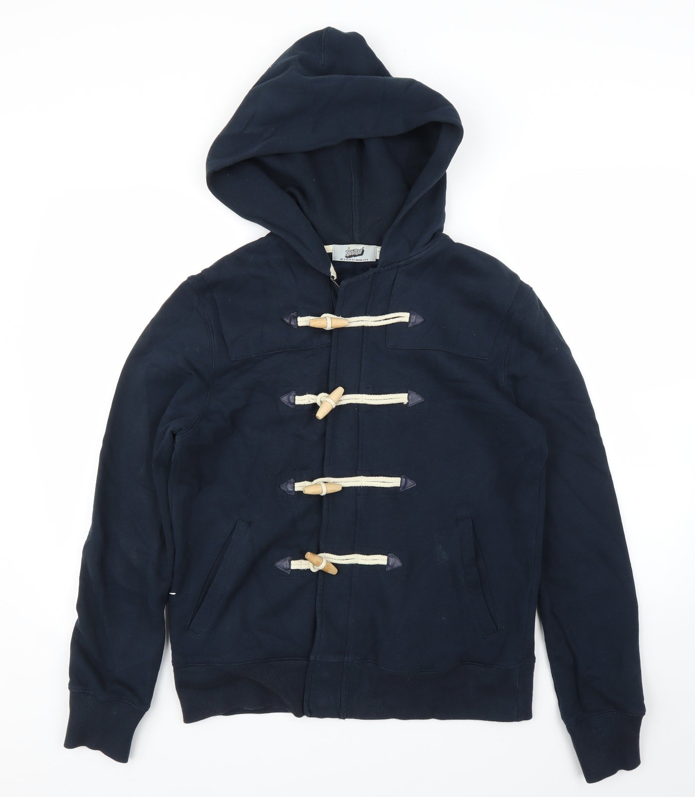 Topman Mens Blue   Overcoat Jacket Size S  - Toggle