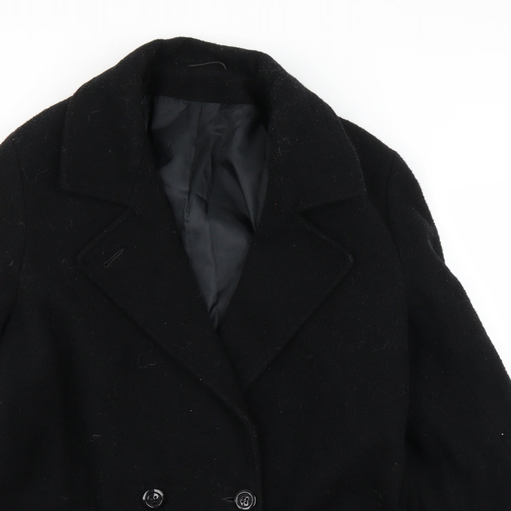 Preworn Womens Black   Pea Coat Coat Size 14