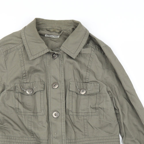 Cherokee Womens Green   Military Jacket Jacket Size 12