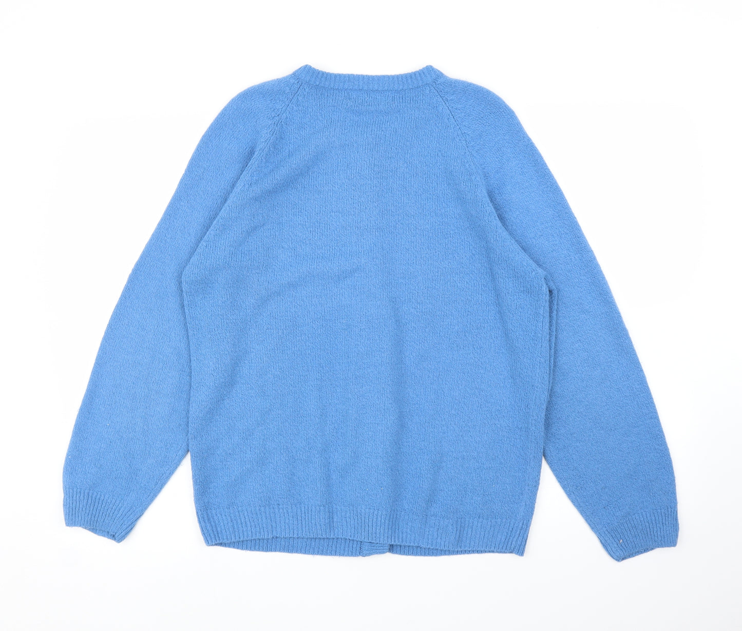 Invitation Womens Blue Argyle/Diamond  Cardigan Jumper Size M