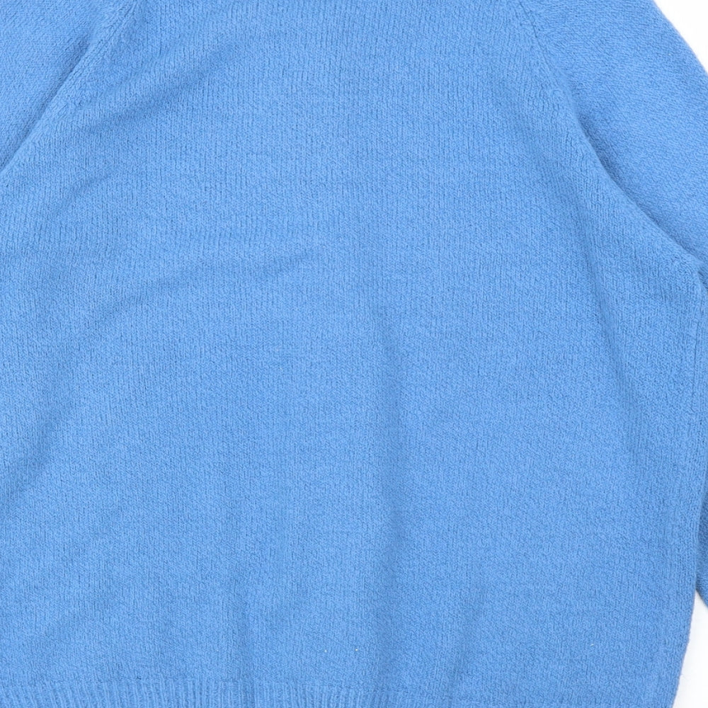 Invitation Womens Blue Argyle/Diamond  Cardigan Jumper Size M