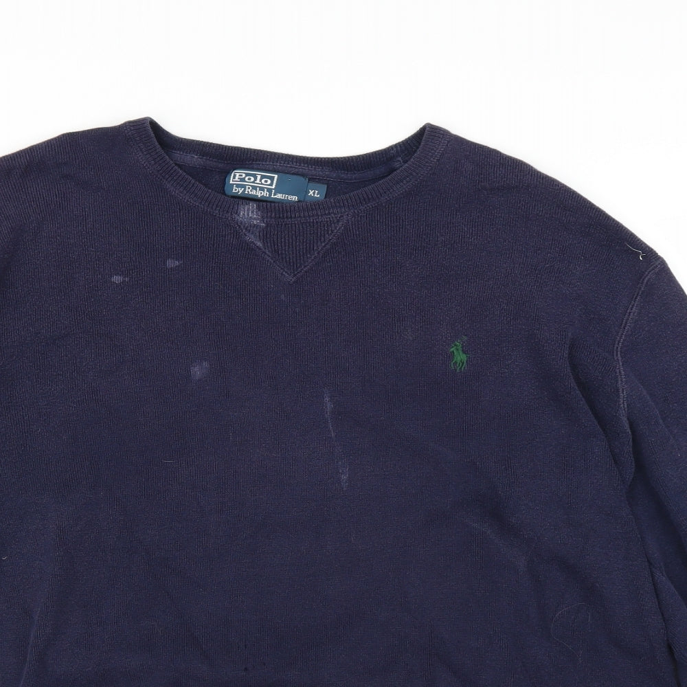 Ralph Lauren Mens Blue   Pullover Jumper Size XL
