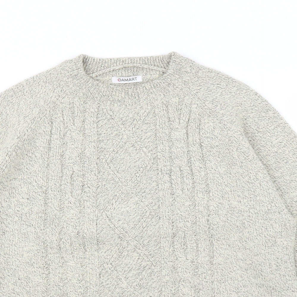 Damart Mens Beige Argyle/Diamond  Pullover Jumper Size M