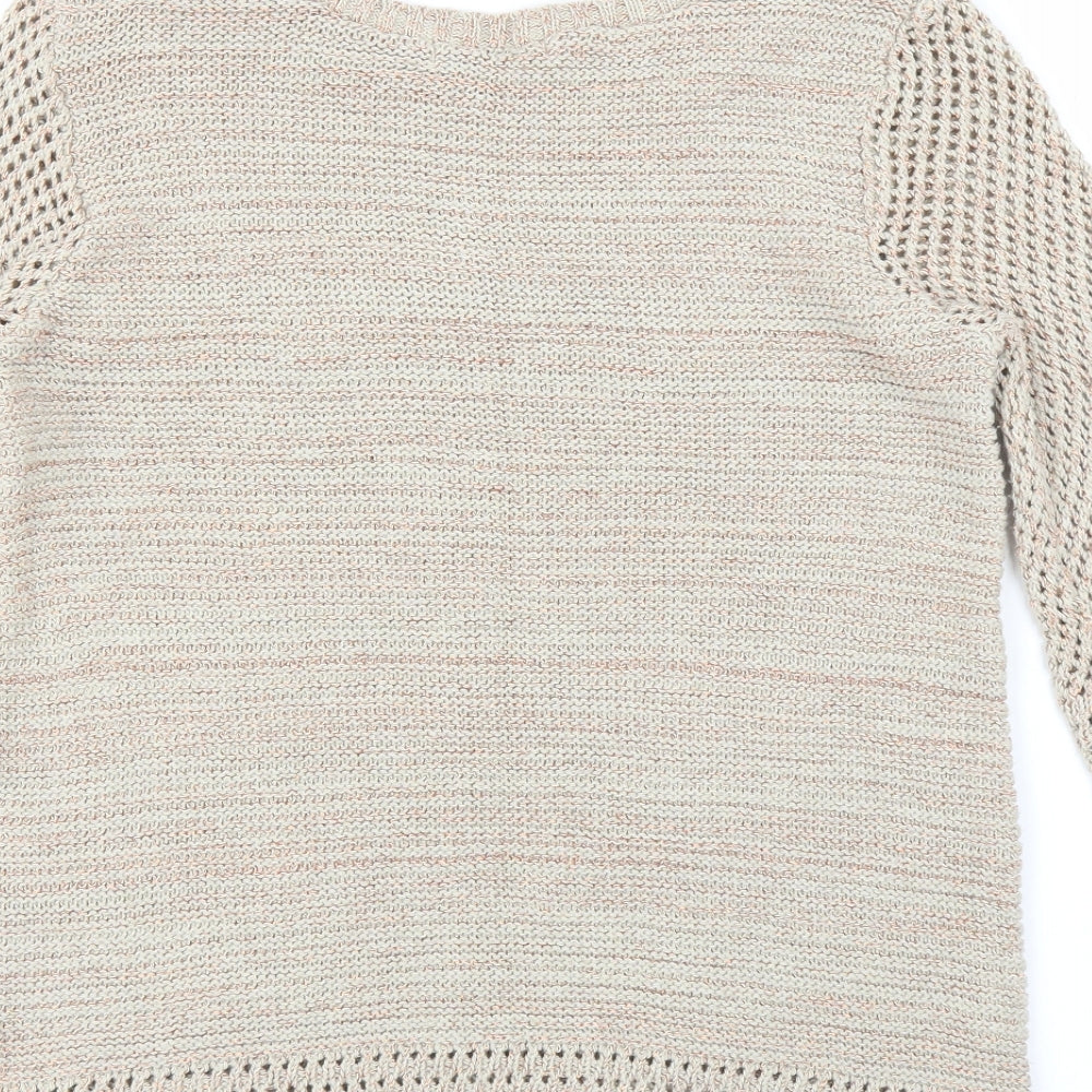 Peacocks Womens Beige   Pullover Jumper Size 8
