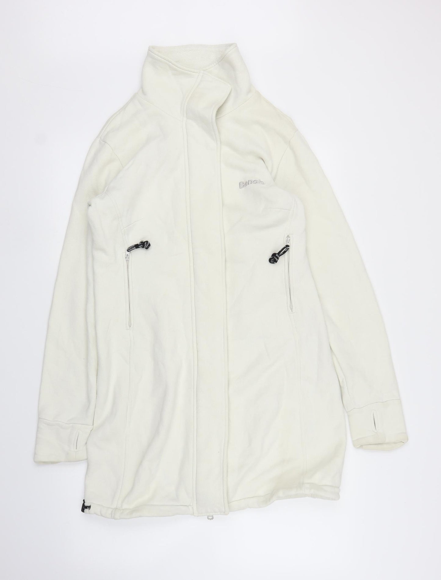 Bench Womens White   Full Zip Jumper Size M