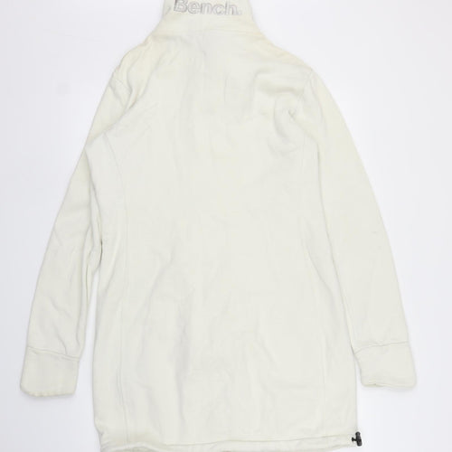 Bench Womens White   Full Zip Jumper Size M