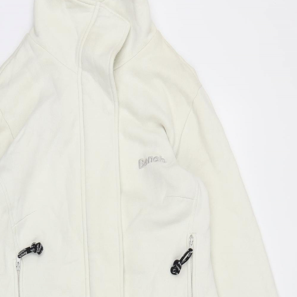 Bench Womens White   Full Zip Jumper Size M