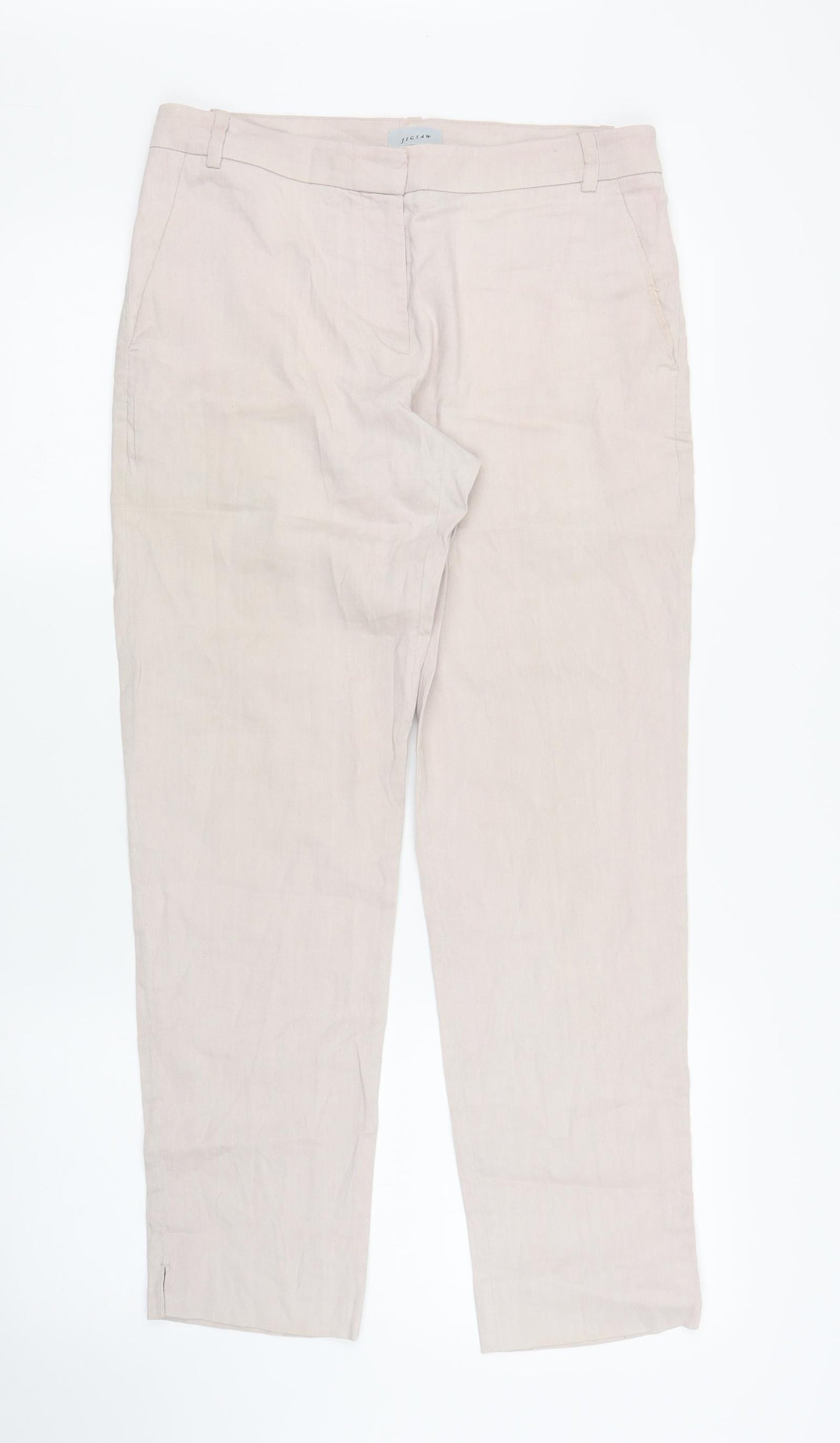 Jigsaw Womens Pink   Pedal Pusher Trousers Size 10 L27 in