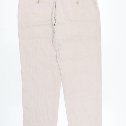 Jigsaw Womens Pink   Pedal Pusher Trousers Size 10 L27 in