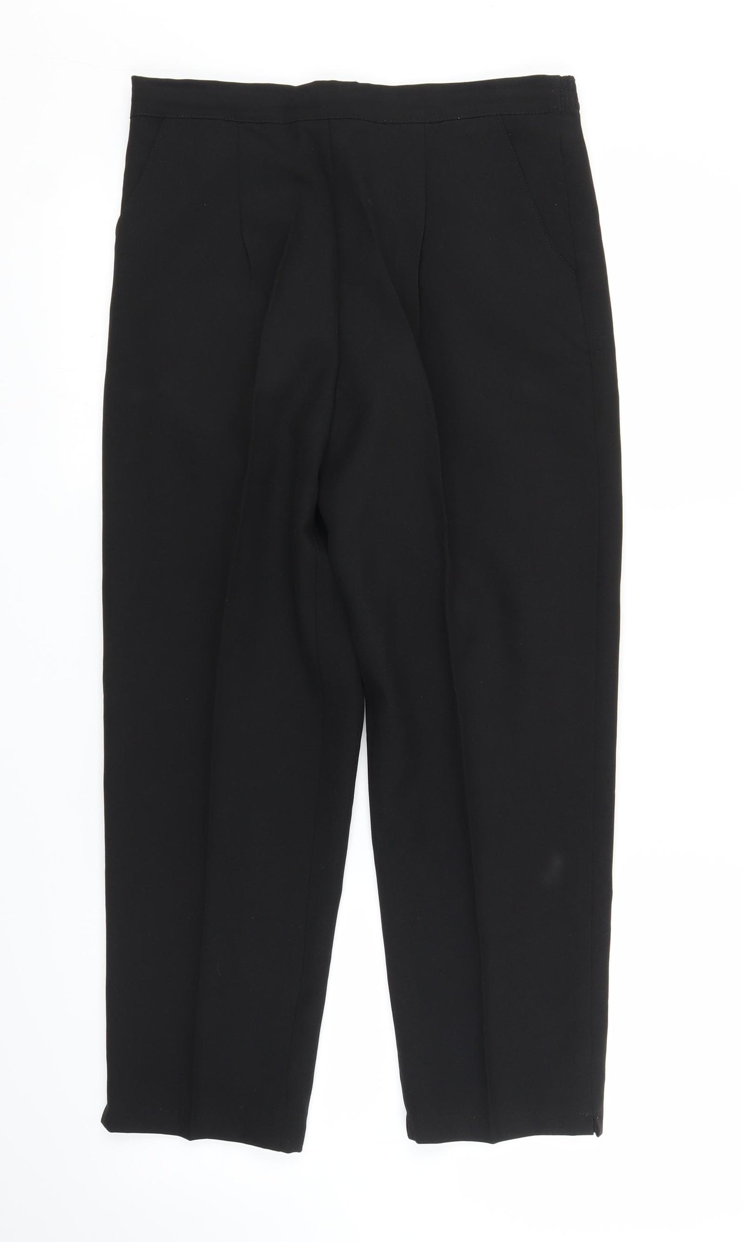 Preworn Womens Black   Pedal Pusher Trousers Size 12 L23 in