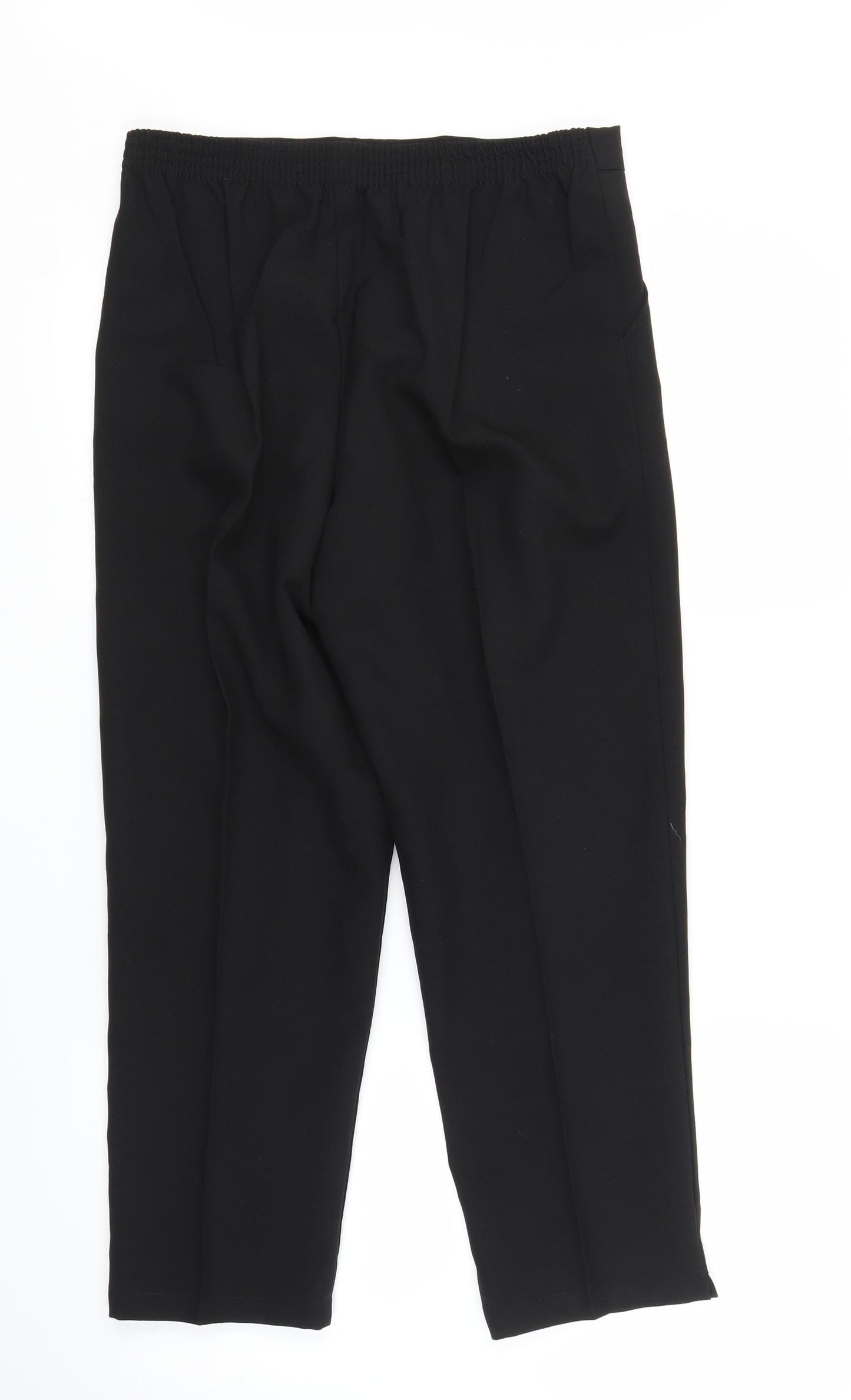 Preworn Womens Black   Pedal Pusher Trousers Size 12 L23 in